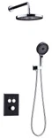 Concealed push button twin shower valve DG202