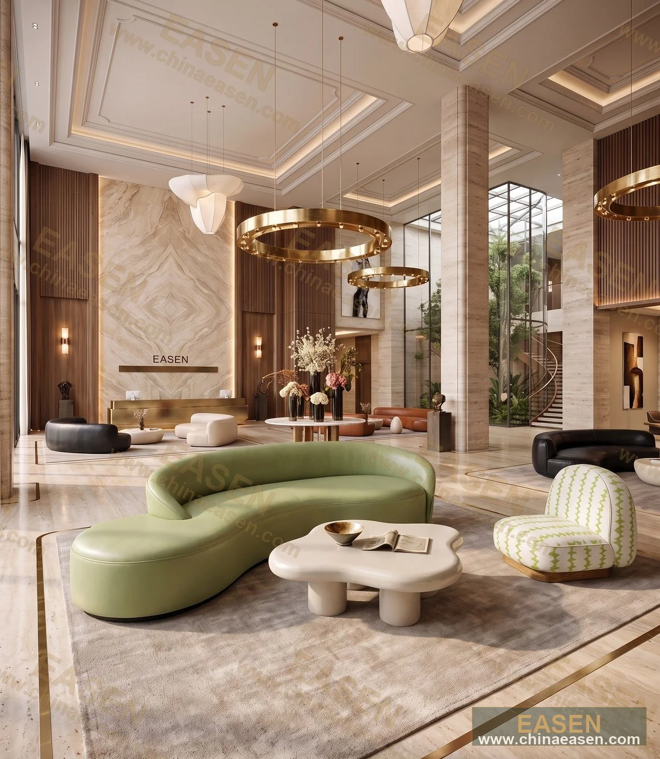 YS-H04 — Lobby Lounge Sofa Set