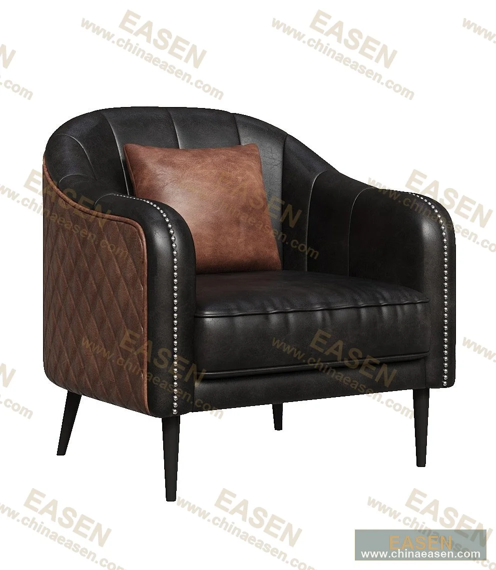 YS-B12 — Oil-Wax Leather Single Seat Sofa, Style
