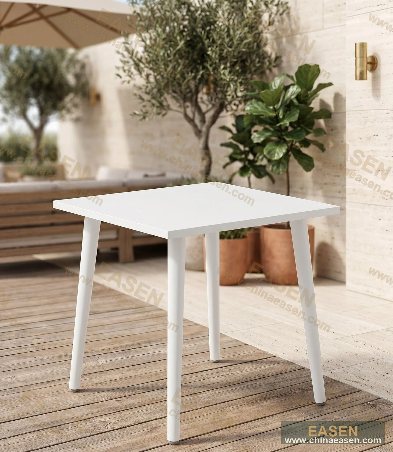 YS-O013 — White Square Table