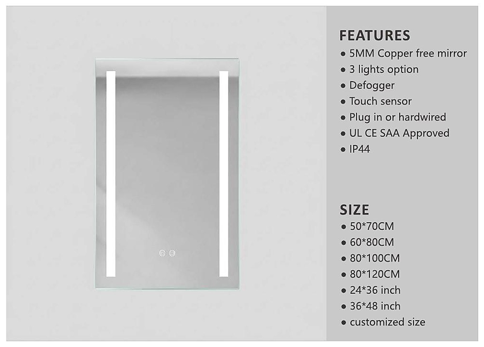 LED ogledalo Bizen