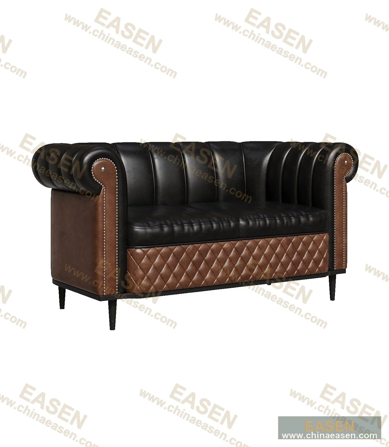 YS-B05 — Oil-Wax Leather Two-Seater Sofa, Style