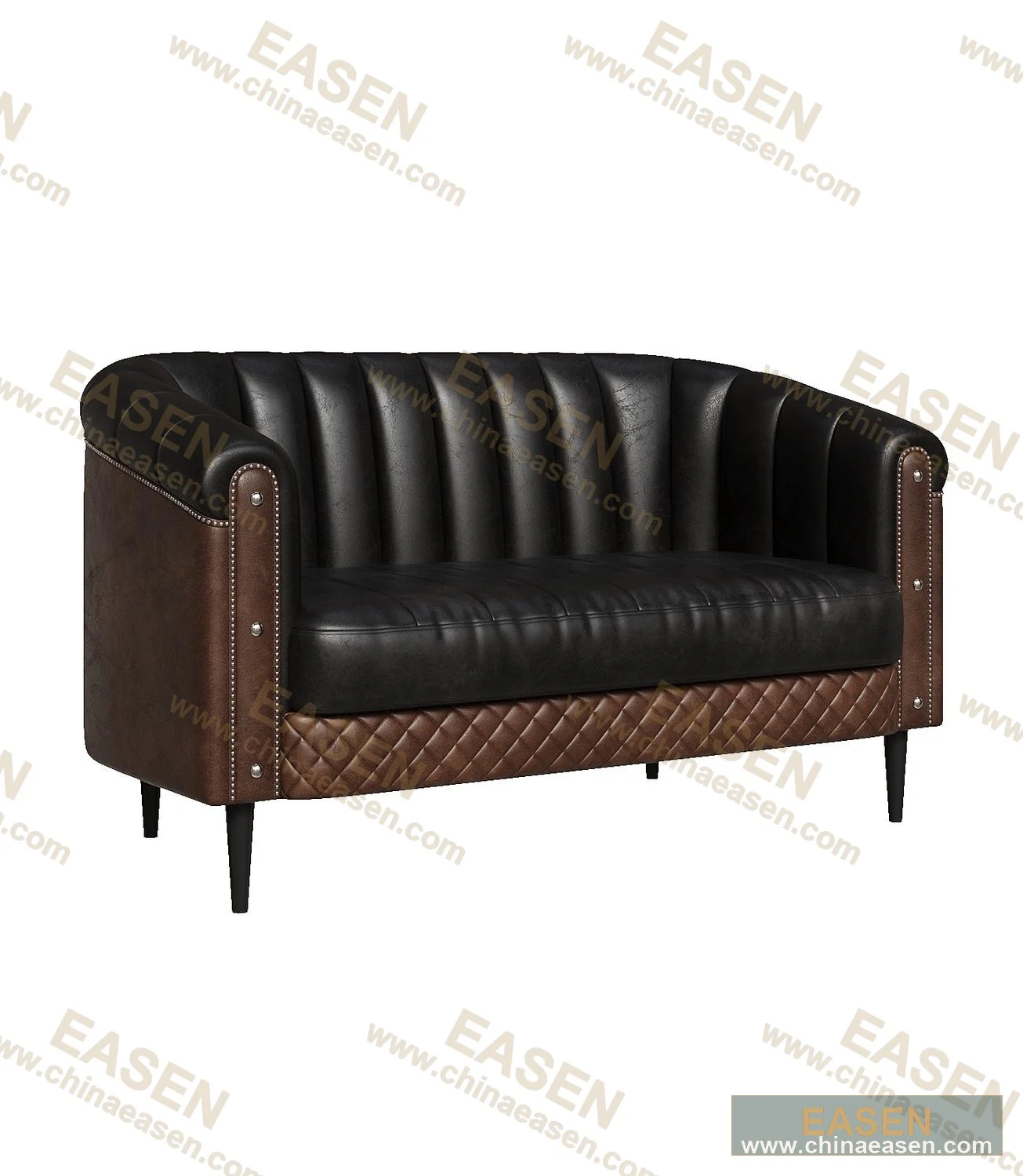 YS-B13 — Oil-Wax Leather Two-Seater Sofa, Style