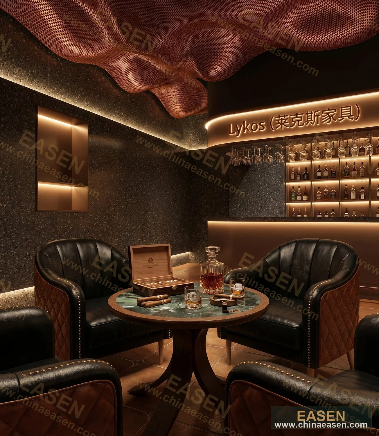YS-B80 — Gold-Ball Cigar Chair