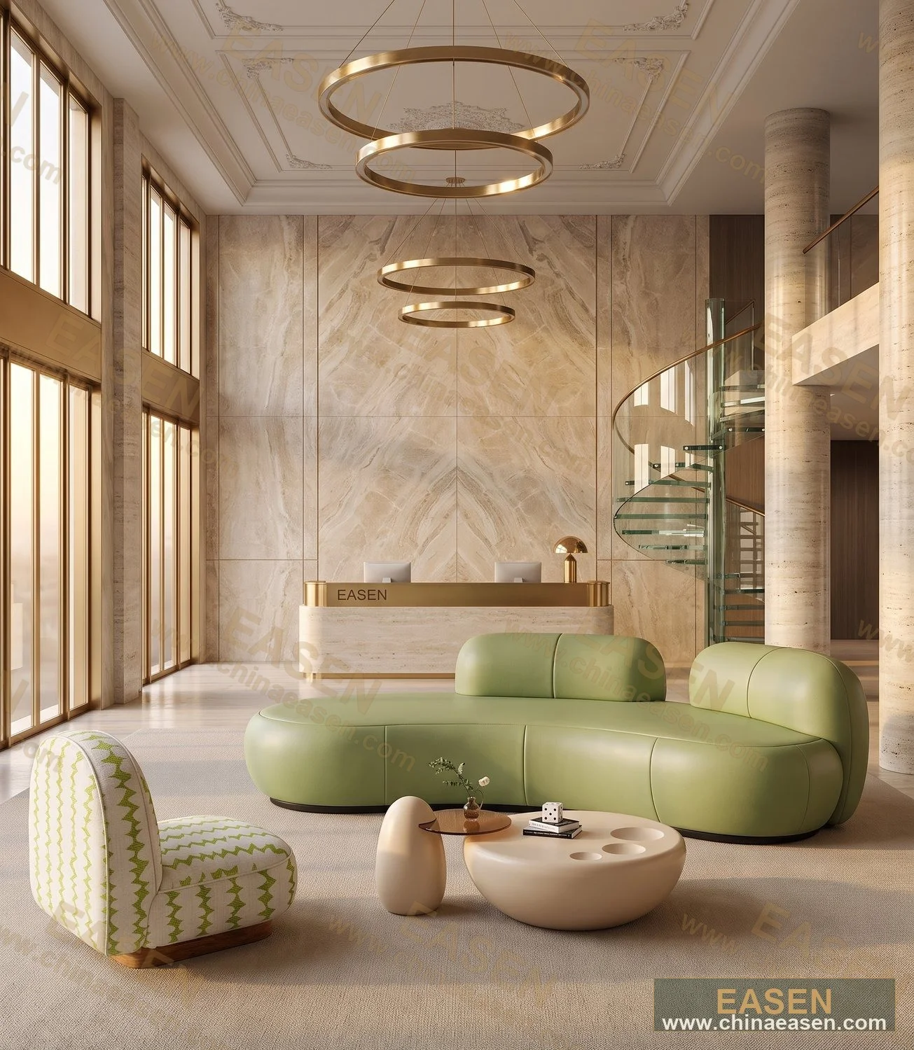YS-H02 — Lobby Lounge Sofa Set