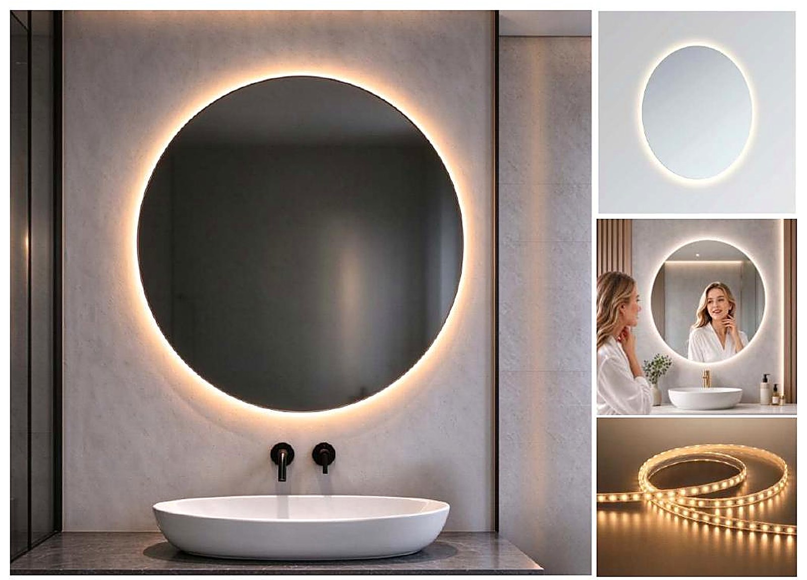 LED ogledalo Halo