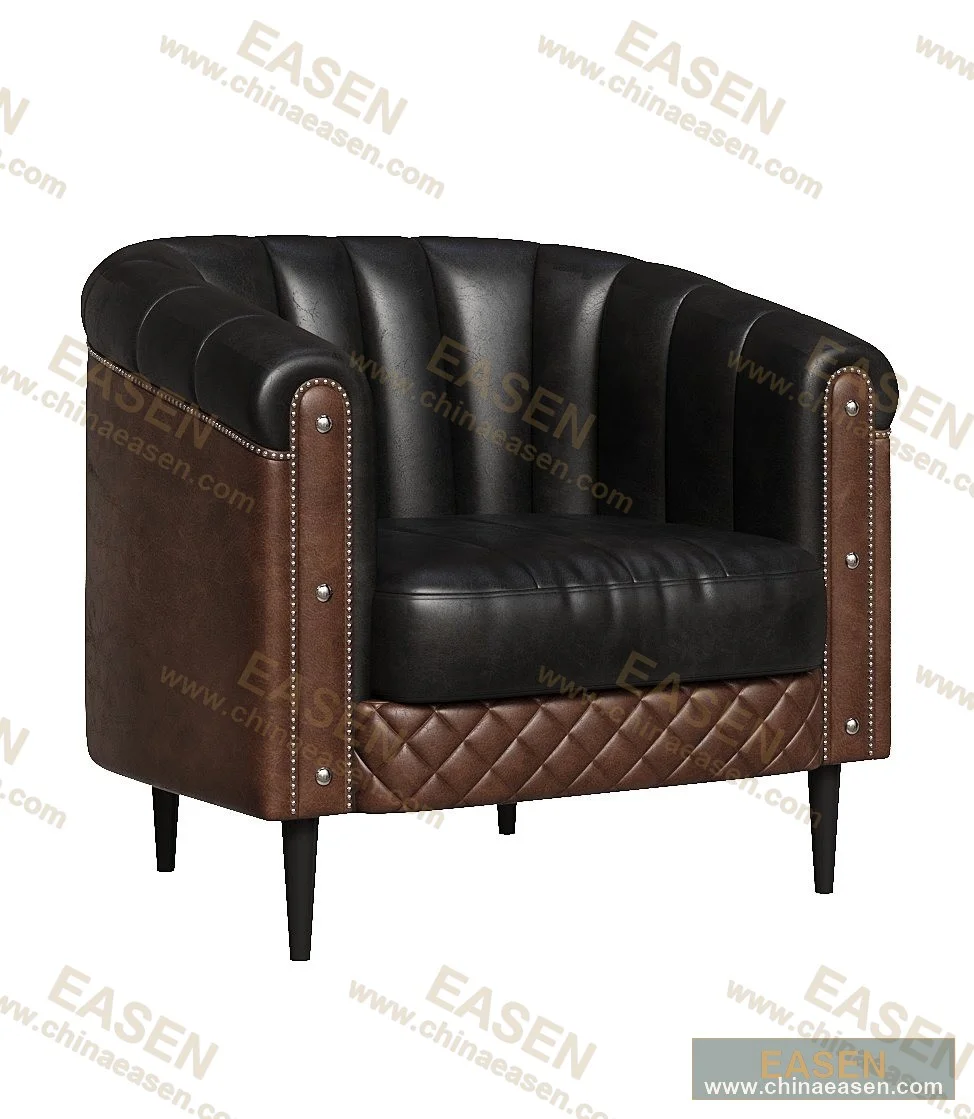 YS-B11 — Oil-Wax Leather Single Seat Sofa, Style
