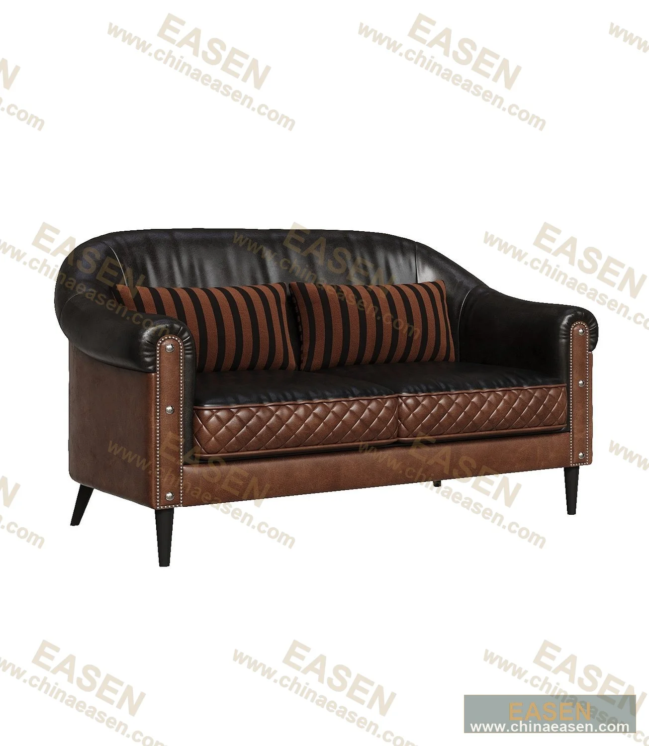 YS-B08 — Oil-Wax Leather Single Seat Sofa, Style
