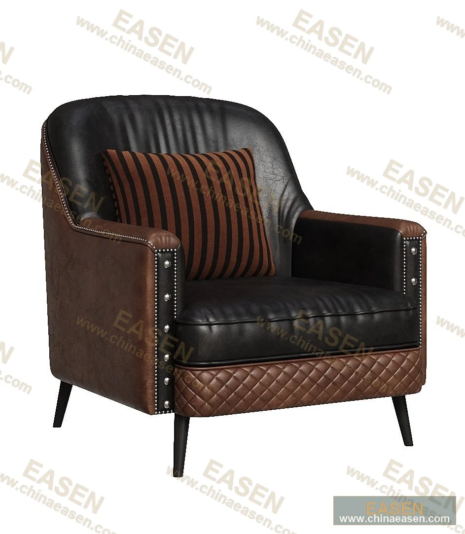 YS-B15 — Oil-Wax Leather Single Seat Sofa, Style