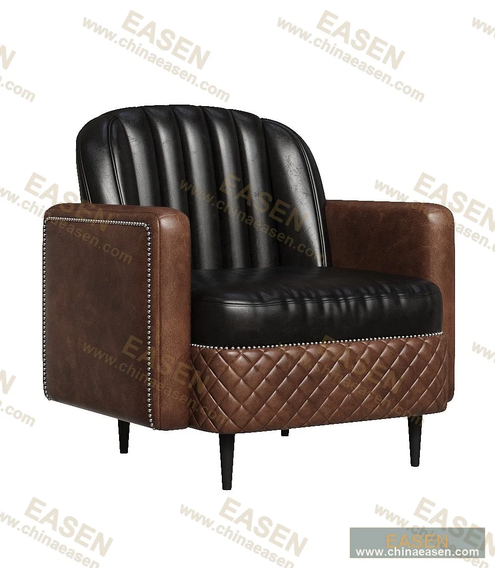 YS-B07 — Oil-Wax Leather Two-Seater Sofa, Style