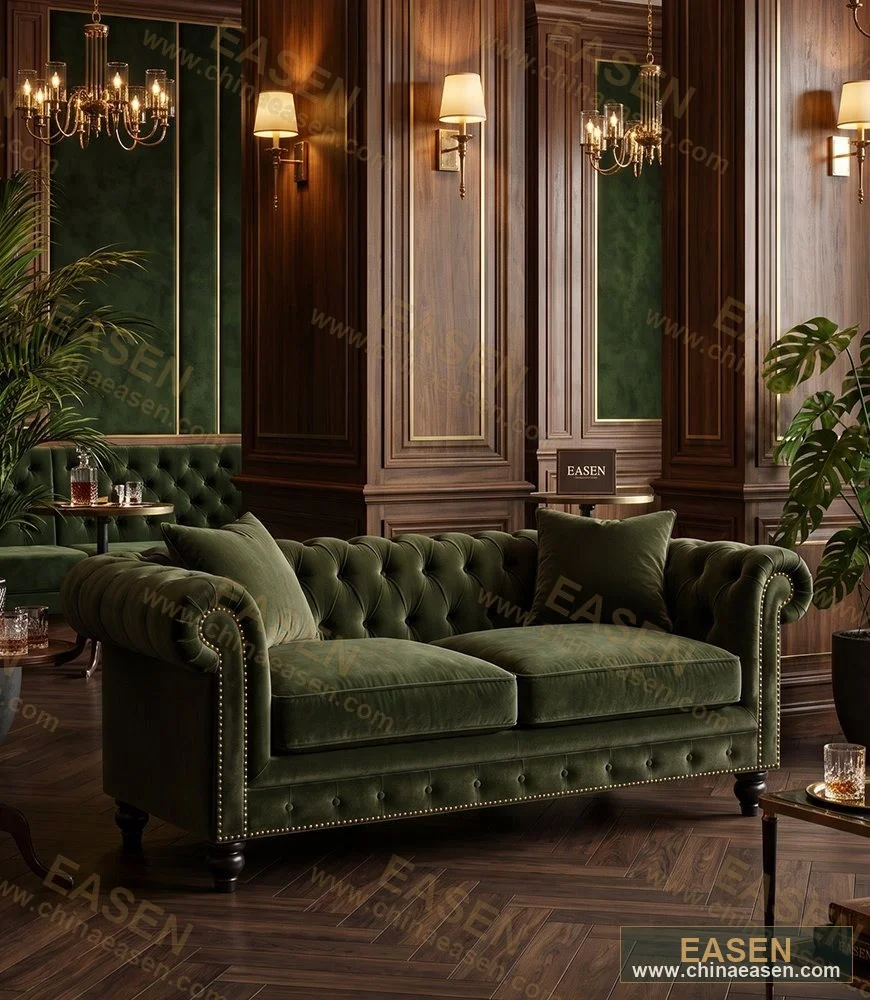 YS-D46 — Dark Green Green Velvet Dining Chair