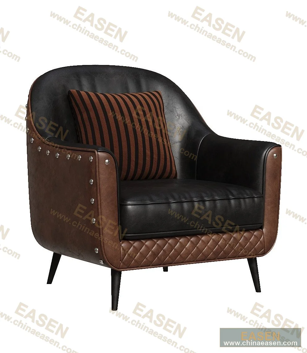 YS-B16 — Oil-Wax Leather Single Seat Sofa, Style