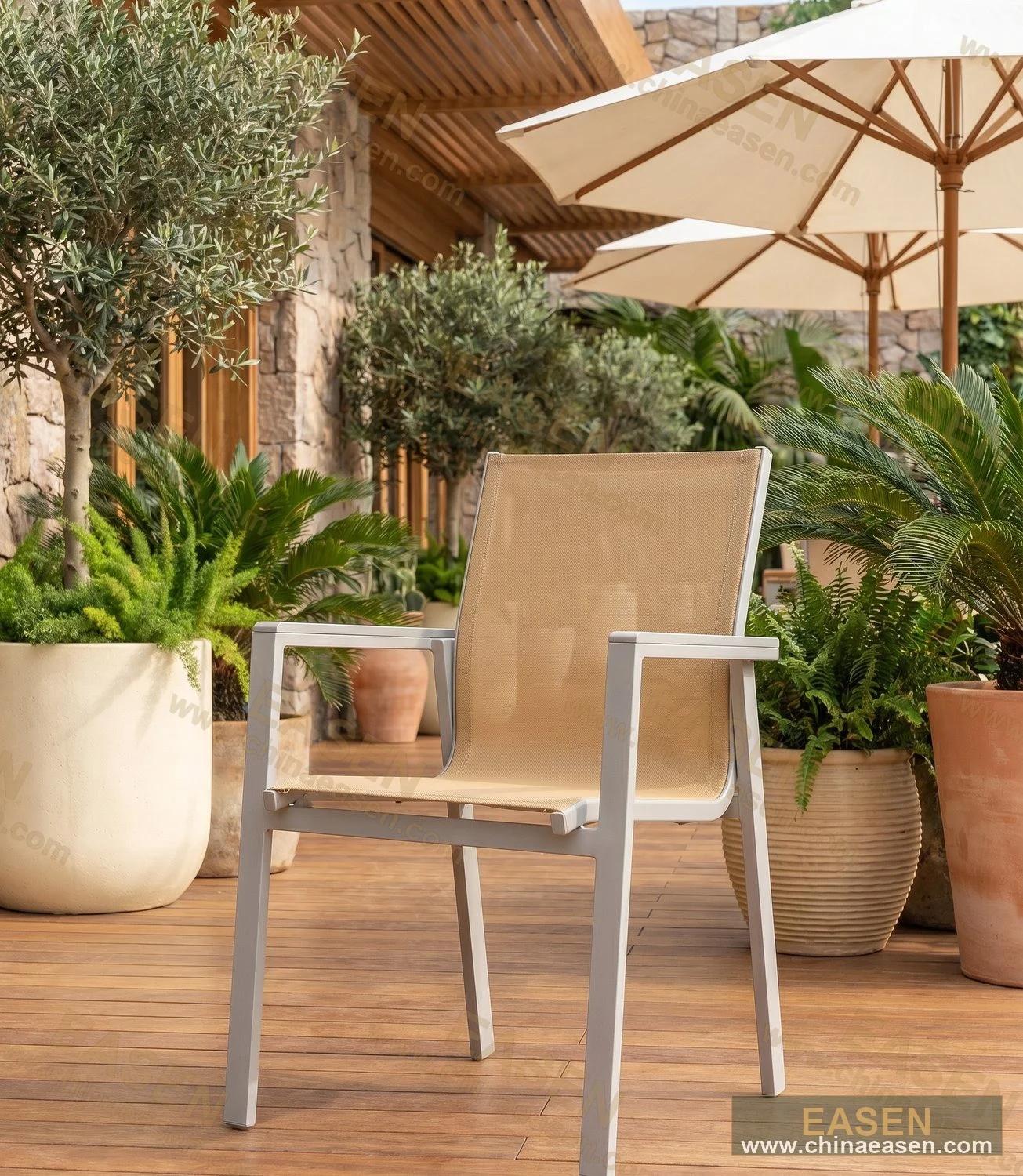 YS-O022 — Light-Grey Mesh Chair
